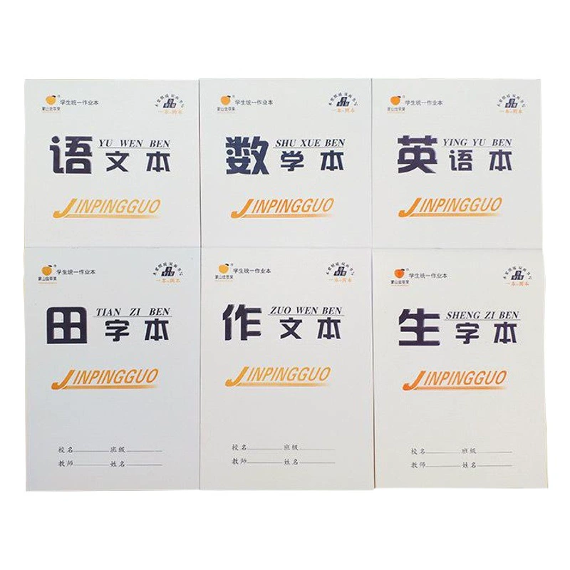 Оптовая Продажа 16K белая кожа Двусторонняя китайский английский Математика Tian Ge новые слова композиция письменная книга тетрадь для учащихся начальной и средней школы