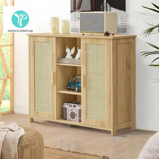 Rattan Drawer Cabinet Panel Assembly Furniture Hot Selling Simple Large Capacity Storage Cabinet Factory Wholesale Storage Cabinet
