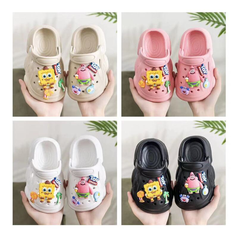 Spongebob Squarepants Croc Shoes Parent-Child Slippers for Boys and Girls Eva Non-Slip Super Elastic Home Indoor Sandals for Boys and Girls