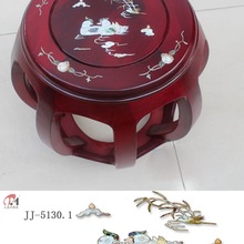 水移画仿螺钿鸳鸯花鸟家具乐器装饰画古筝鼓凳水转印中式贝壳贴纸