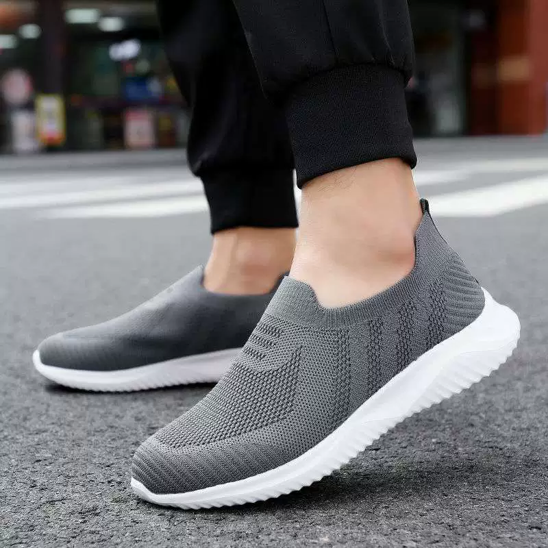 Защитная обувь для пожилых людей, Мужская нескользящая обувь для пап с мягкой подошвой, летняя сетчатая дышащая Спортивная повседневная обувь для ходьбы среднего и пожилого возраста