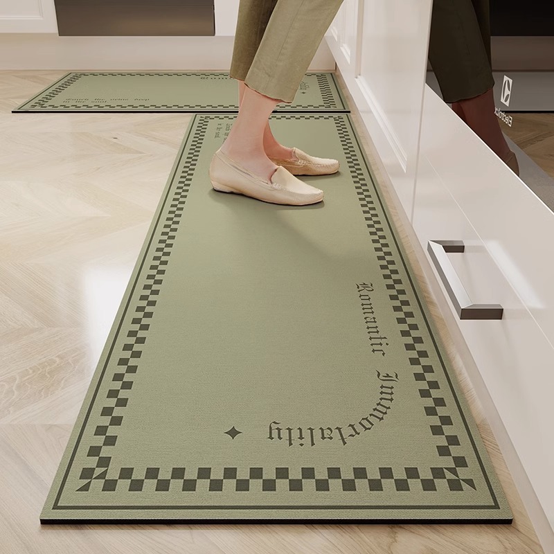 キッチンマット滑り止め専用吸水マットシンプルで汚れに強いマットは防水入り口の高級カーペット珪藻泥を拭くことができる|undefined