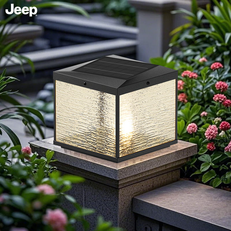 ✅ Solar Outdoor Waterproof Column Head Lamp for Home Villa Courtyard Entrance Gate on Both Sides of the Porch Pillar Fence