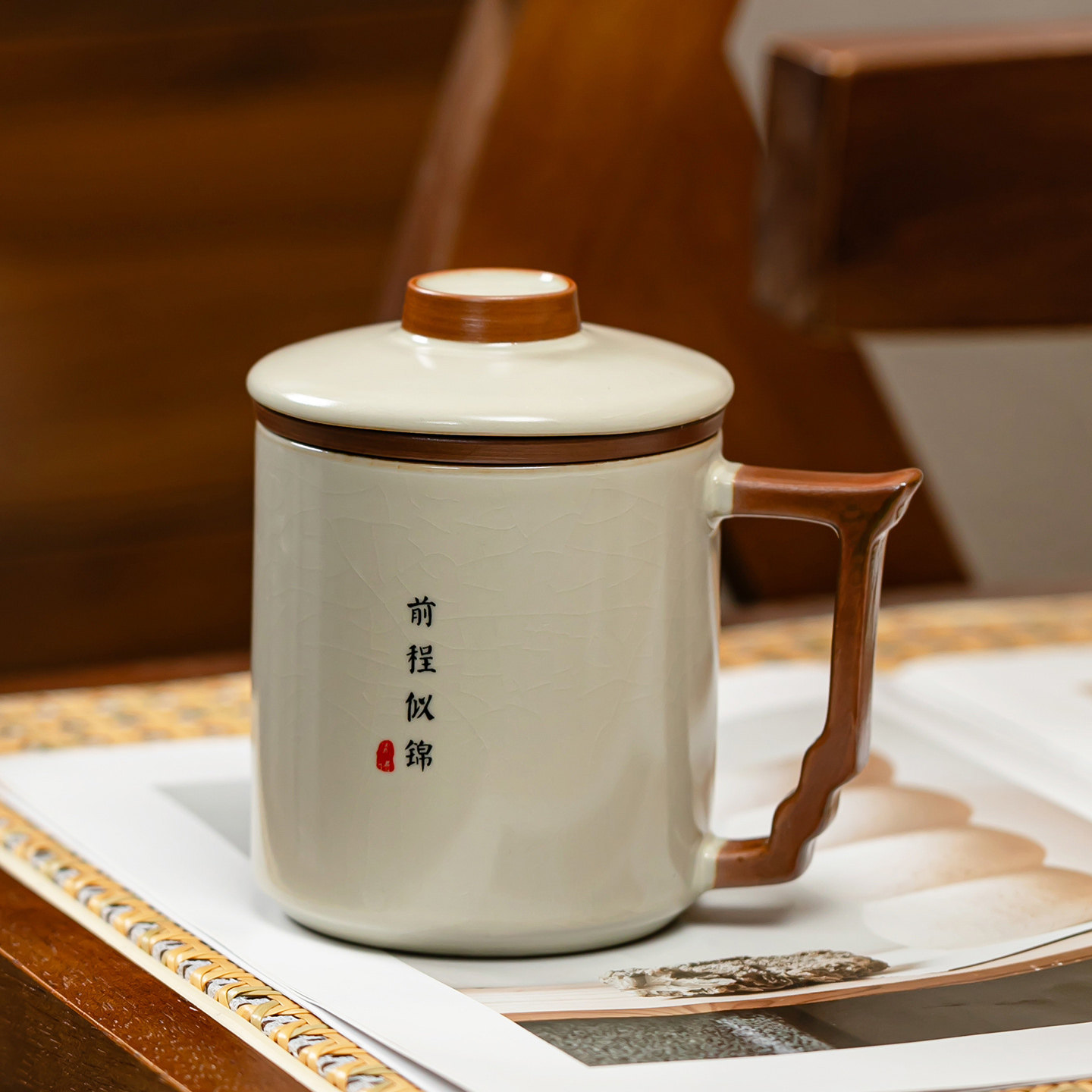 Capacious ceramic tea cup