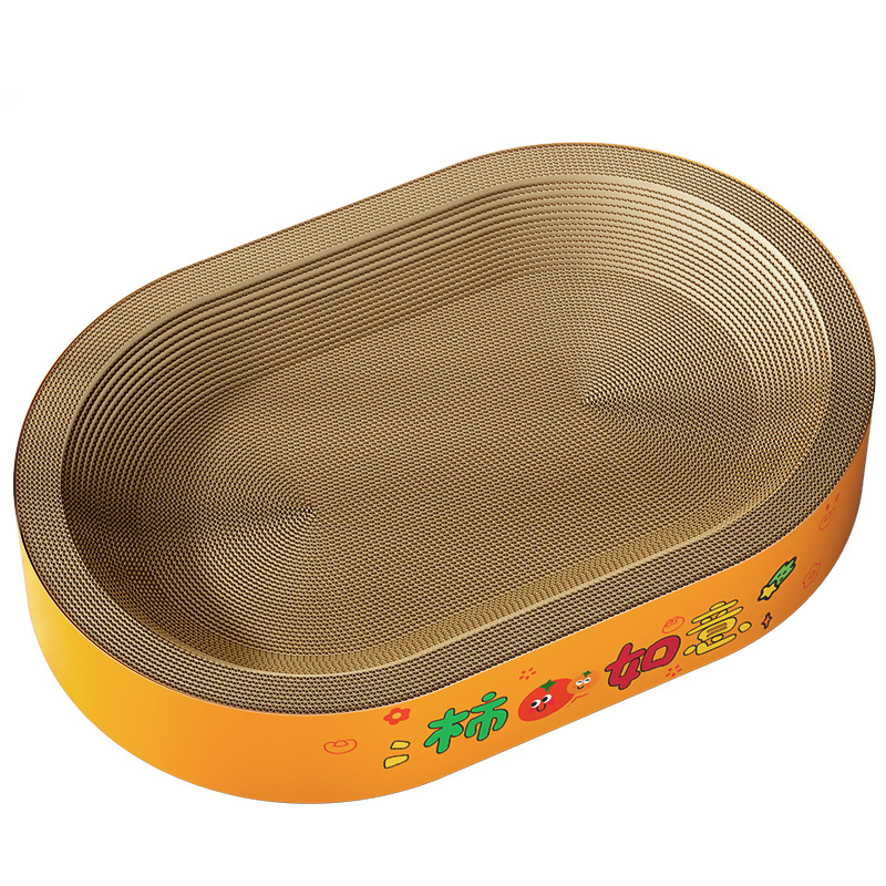 Gato auspicioso elíptico gato agarrar tablero de papel corrugado nido para gatos jugar dormir en un gigante sin pico mascota juguete para gatos