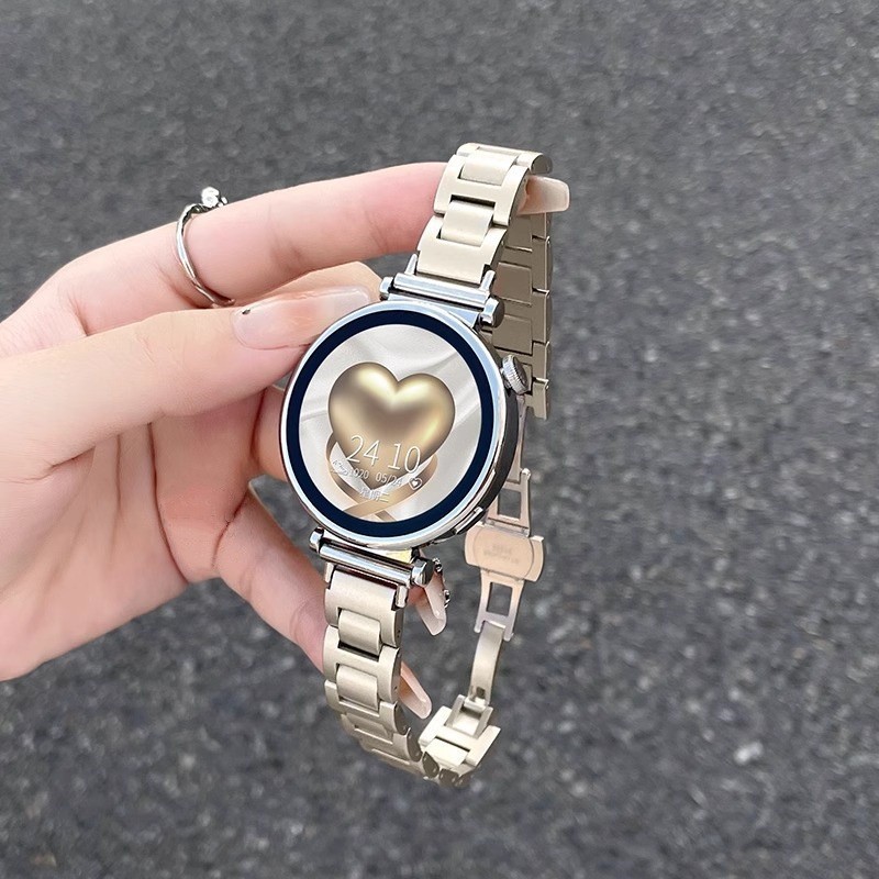 New I-Shaped Butterfly Buckle Watch Chain Suitable for Fit4/3 Huawei 1098 Watch Women's Watch Strap Gt5/4 Xiaomi 8/9