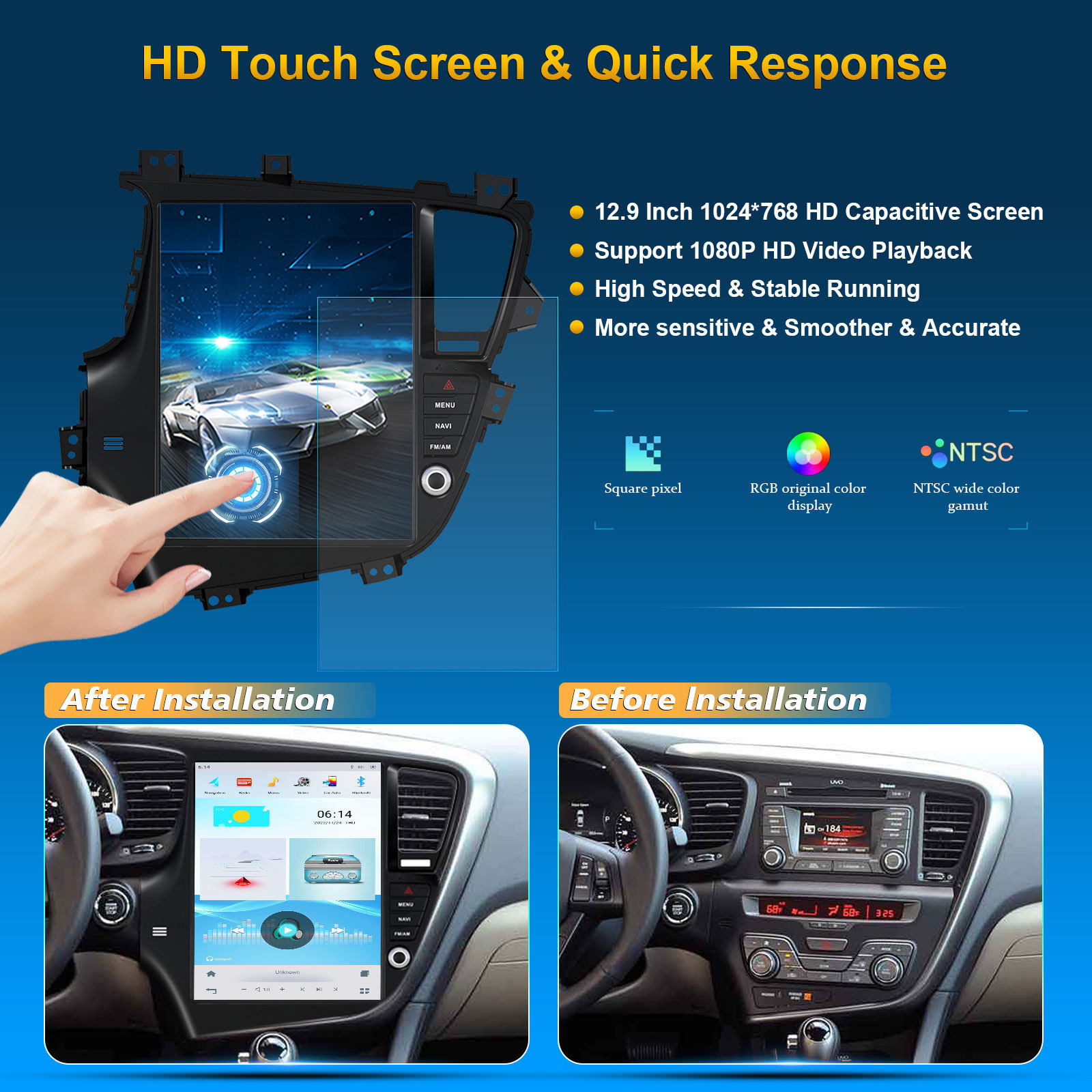 KIA K5 Vertical Screen CarPlay Car Multimedia IPS GPS Android Navigation