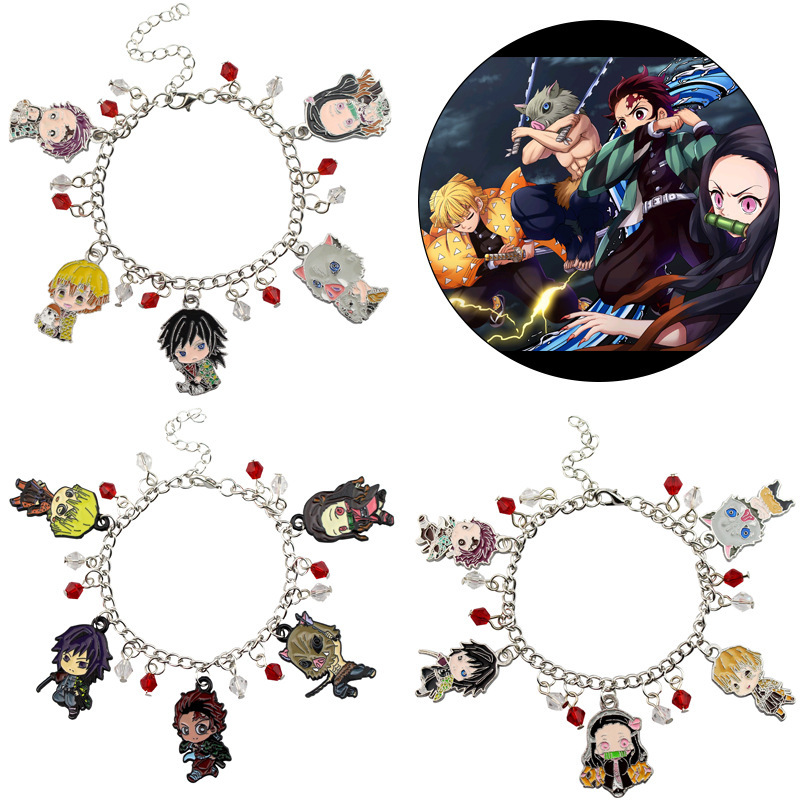 Ghost Kill Blade Tanzhi Lang You Bean Tomioka Yoshiya Doll Combination Diamond Bracelet Animation Peripheral Bracelet