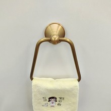 跨境专供全铜仿古梯形毛巾环浴室毛巾架卫生间毛巾挂环酒店工程款