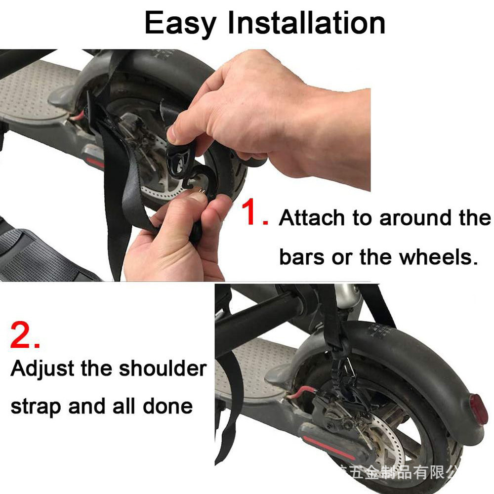 Universal Shoulder Strap for Electric Scooter M365, Foldable Electric Scooter Strap, Heavy-Duty Outdoor Shoulder Strap, Quick Release