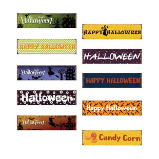 4010 New Halloween Tin Painting American Retro Home Tin Painting Bar Cafe Frameless Decorative Painting