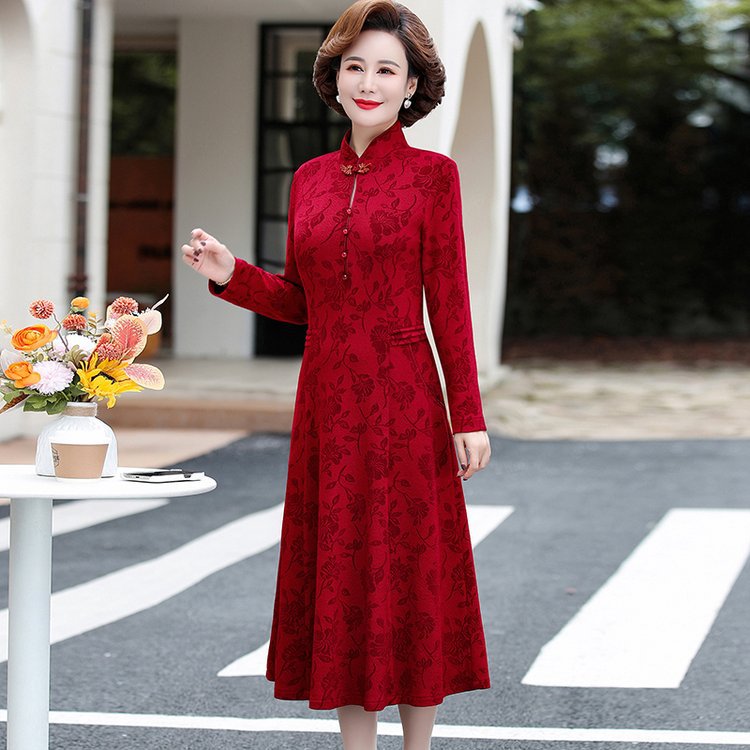 红色旗袍2023新款改良年轻款高端气质敬酒服新娘高级感秋冬季长袖