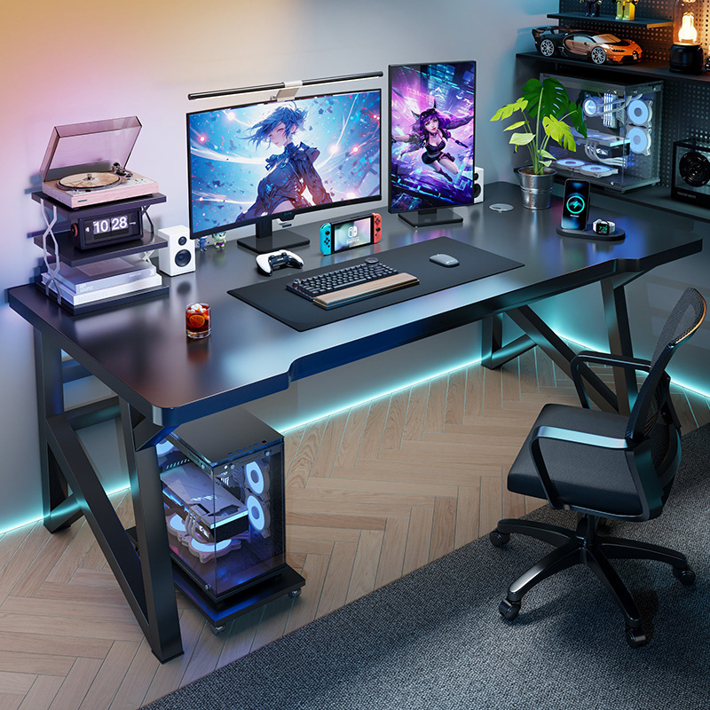 Computer Desk, Home E-Sports Table and Chair, Bedroom Game Table, Simple Workbench, Student Study Desk, Office Desk Computer Desk, Home E-Sports Table and Chair, Bedroom Game Table, Simple Workbench, Student Study Desk, Office Desk
