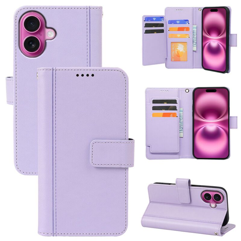 For Apple 16 Mobile Phone Leather Case 15Plus Flip 14promax Multi Card Bag iPhone11 Mobile Phone Protective Case