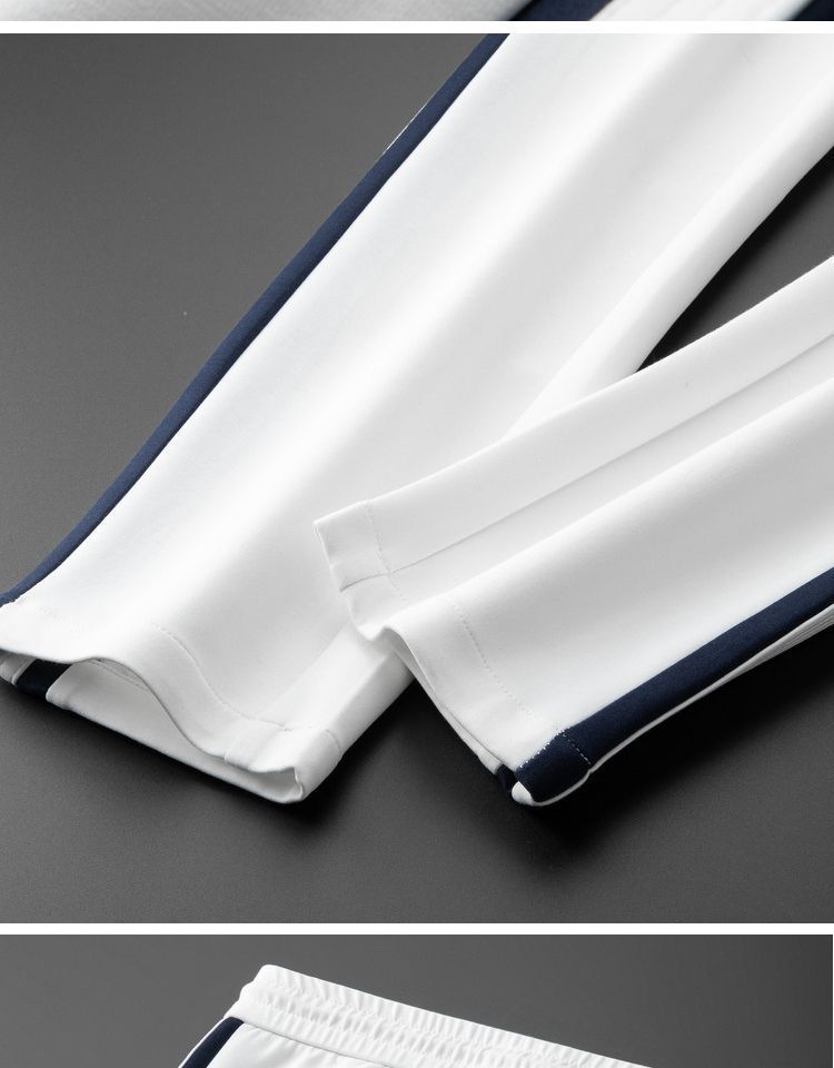 Vêtements pour hommes Mode All Match Pantalons de sport Rayé Épissage Mince Simple Jeunes Hommes Droit Pantalons Décontractés Hommes_voghion.com