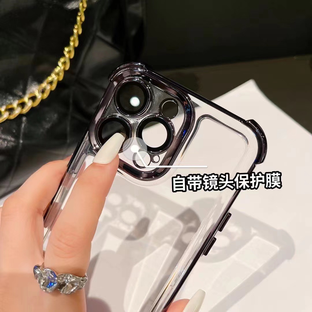 ProMax nuevo iPhone12 Apple 13 teléfono caso 11 Película de lente resistente a caídas de color sólido simple para 14