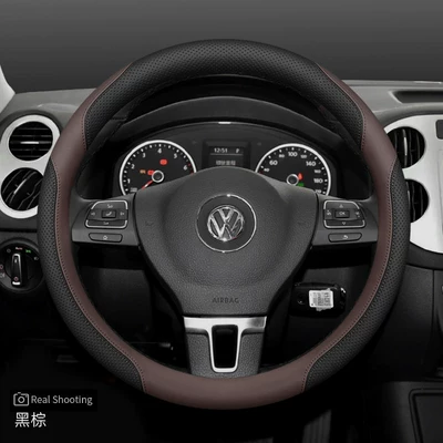 Tayron Cc T-Roc Magotan Universal — Steering wheel cover - universal-fit-round-black-brown-default