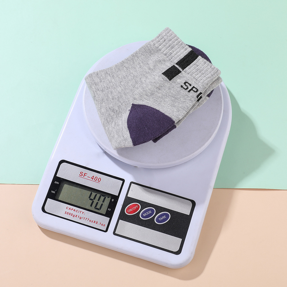 Calcetines calcetines de media pantorrilla de los hombres de caja gruesa calcetines de algodón casual de negocios letras moda sudor-absorbente transpirable Deportes calcetines de los hombres