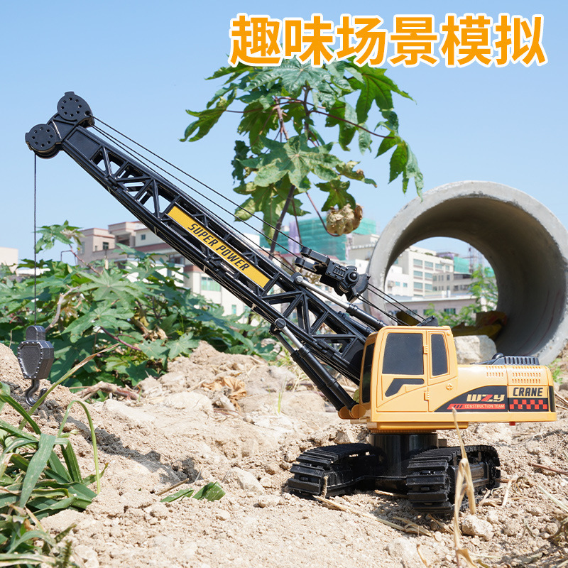 Coche de juguete de excavadora de control remoto de aleación transfronteriza Niños niño gran excavadora de coches de ingeniería excavadora de juguete inalámbrico