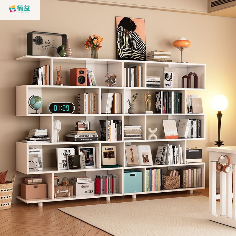 Solid Wood Bookshelf Floor-Standing Storage Rack Nanyi Furniture Creative Bookcase Study Storage Rack Living Room Wall Display Rack