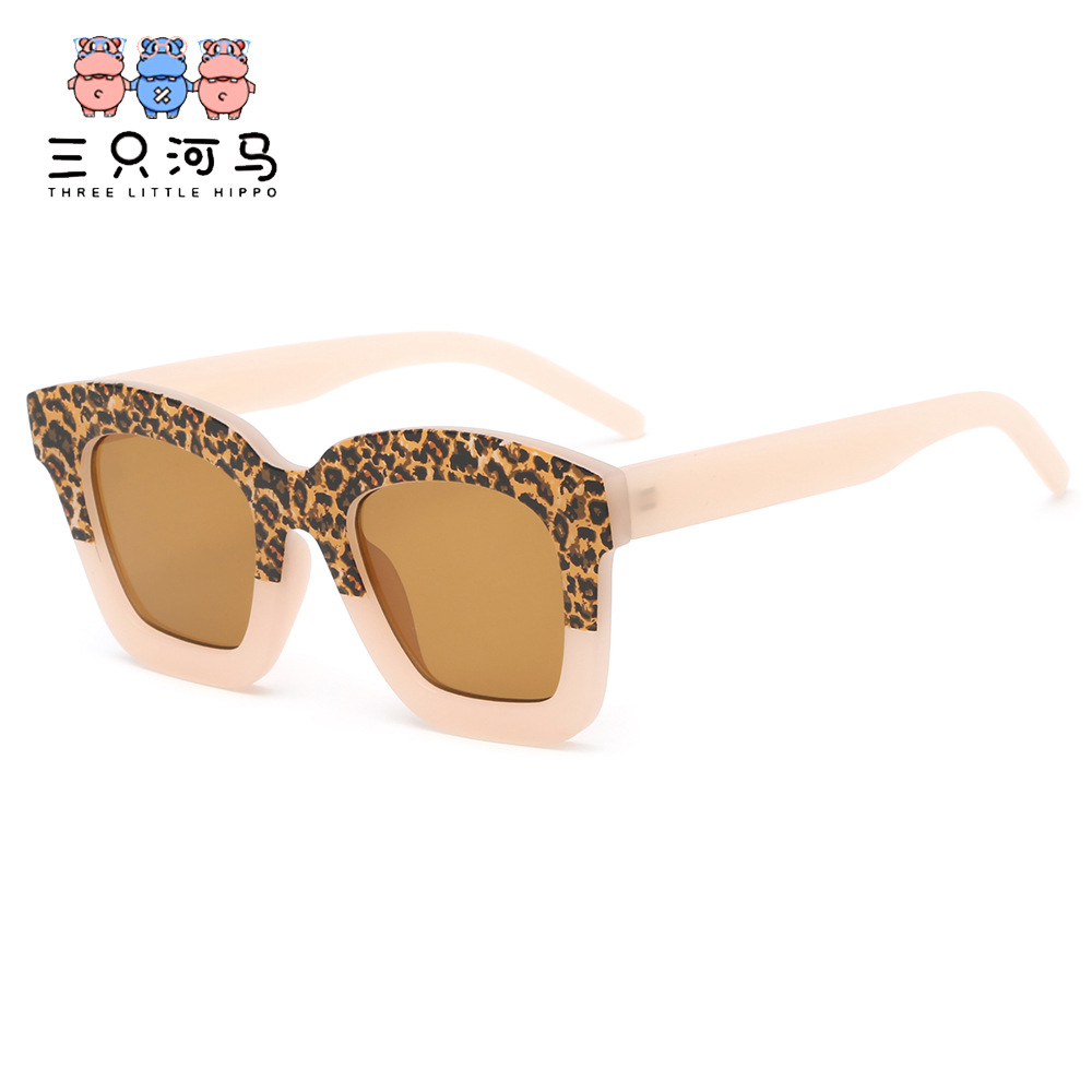 新款跨境儿童款时尚太阳镜简约撞色款儿童眼镜小方框可爱儿童墨镜