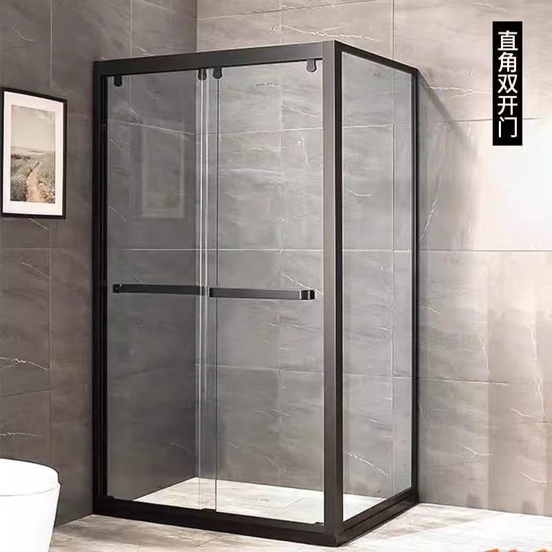 L 直角引き戸バスルームシャワールーム乾湿分離強化屋内シャワールーム新しい|undefined