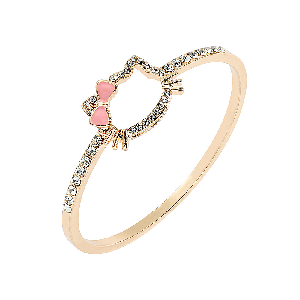 Cross-border Amazon best-selling Sanrio Cute Cartoon Diamond-encrusted Hello Kitty Bracelet Jewelry