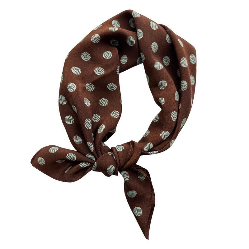 100% Mulberry Silk Scarf 65 Double Crepe Silk Square Scarf Luxury Neck Tie Women's Summer New Thin Scarf - Thumbnail 5