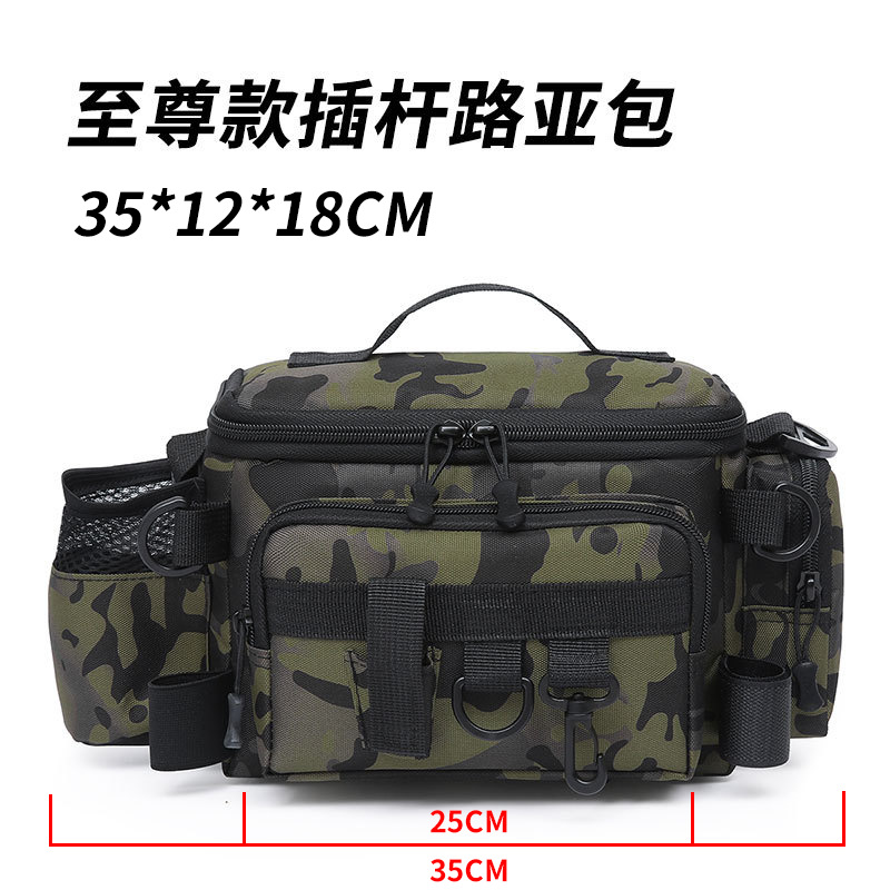Fuente transfronteriza al aire libre multifuncional bolsa de luya bolsa de cintura impermeable bolsa de almacenamiento especial para caña de pesca