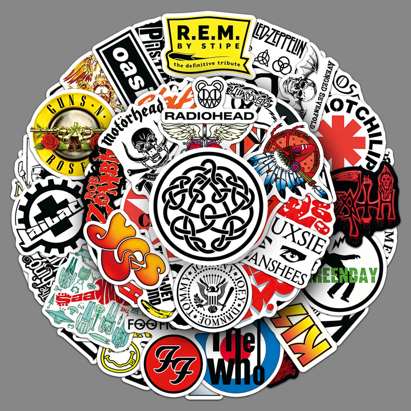 56 Rock Band Stickers, Cool Music Trend, Cross-Border Bestseller, Waterproof Decorative Notebook Stickers 56 Rock Band Stickers, Cool Music Trend, Cross-Border Bestseller, Waterproof Decorative Notebook Stickers