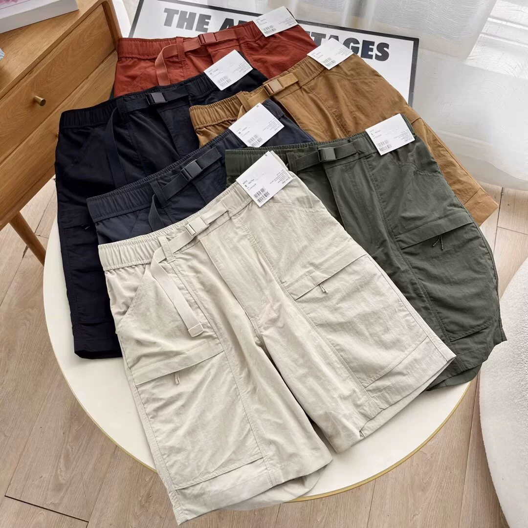 25 новых пар нейлоновые повседневные шорты средние брюки свободные арки американские повседневные эластические укороченные брюки 463870