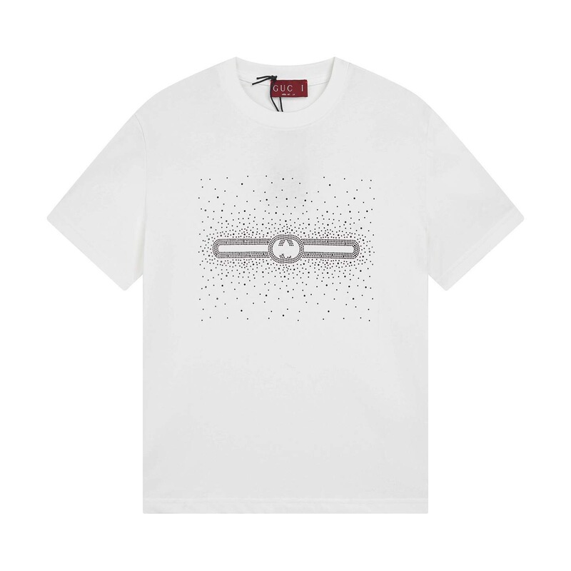 貿易クロスボーダー高品質GUホーム25SS新文字ロゴギタープリントTシャツ男女兼用ルーズ半袖貿易|undefined