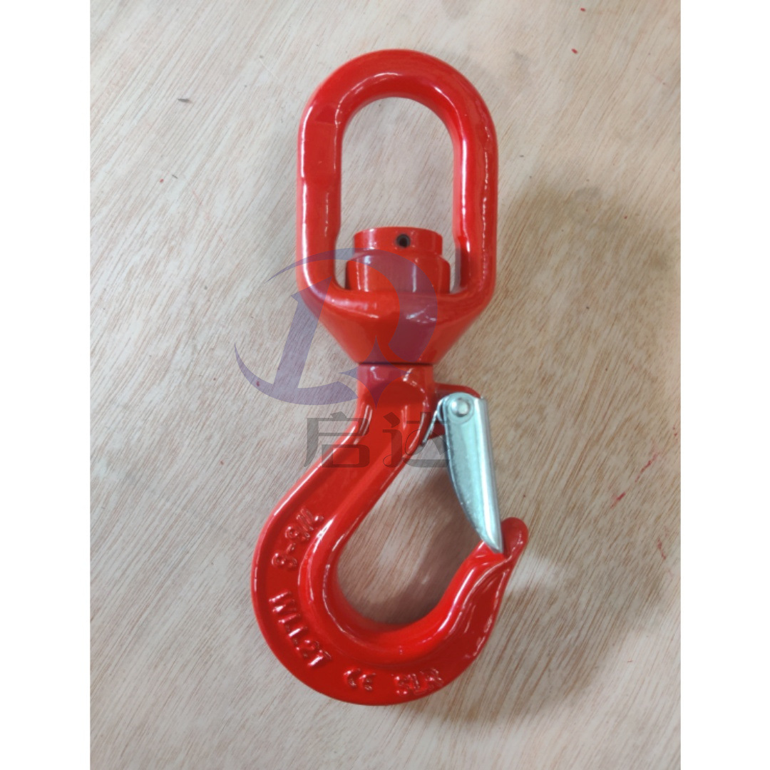 山东神力带轴承旋转钩G80级起重旋转吊钩360度带轴承旋转吊钩厂家