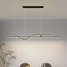 1.2米餐厅吊灯现代轻奢吧台餐桌吊线灯极简个性设计师长条led灯具