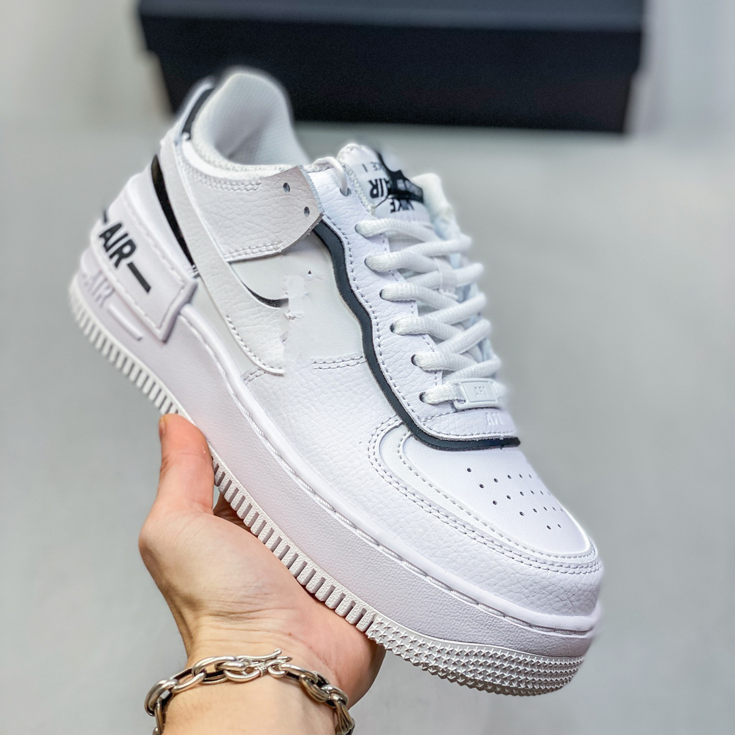 Pure original AF1 Sombra Fuerza Aérea No. 1 macarón deconstruir zapatos de suela gruesa para mujeres zapatos deportivos casuales para estudiantes