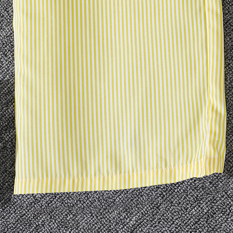 Zhongda Jesienna odzież dziecięca Nowa modna koszula w paski z długim rękawem i spodniami dziewczęcy zestaw_voghion.com