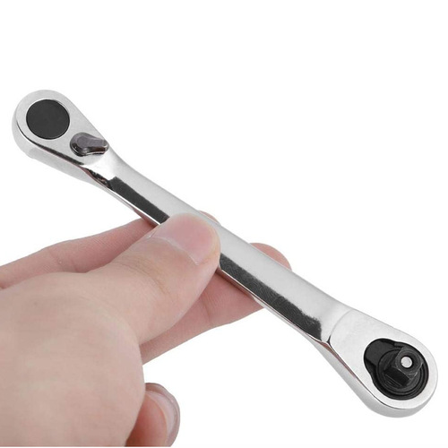 Cross-border 2-in-1 mini socket ratchet wrench double-headed 1/4-bit screwdriver handle 72-tooth fast small wrench