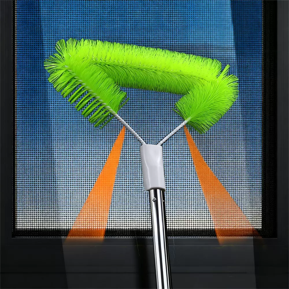 纱窗清洁刷除尘去污长手柄清扫刷子多功能刷子沙窗双面清洁工具