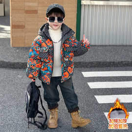 男童羽绒棉服冬季2025新款洋气时髦宝宝棉袄男孩儿童保暖加厚外套