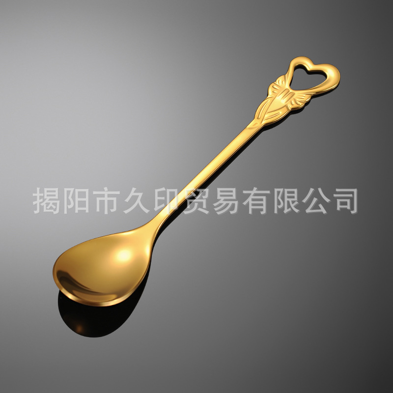 【410】러브 커피스푼 골드