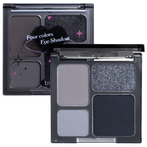Biya Biya's cool four-color eyeshadow matte pearlescent fine glitter European and American punk smoky makeup dark goddess eyeshadow