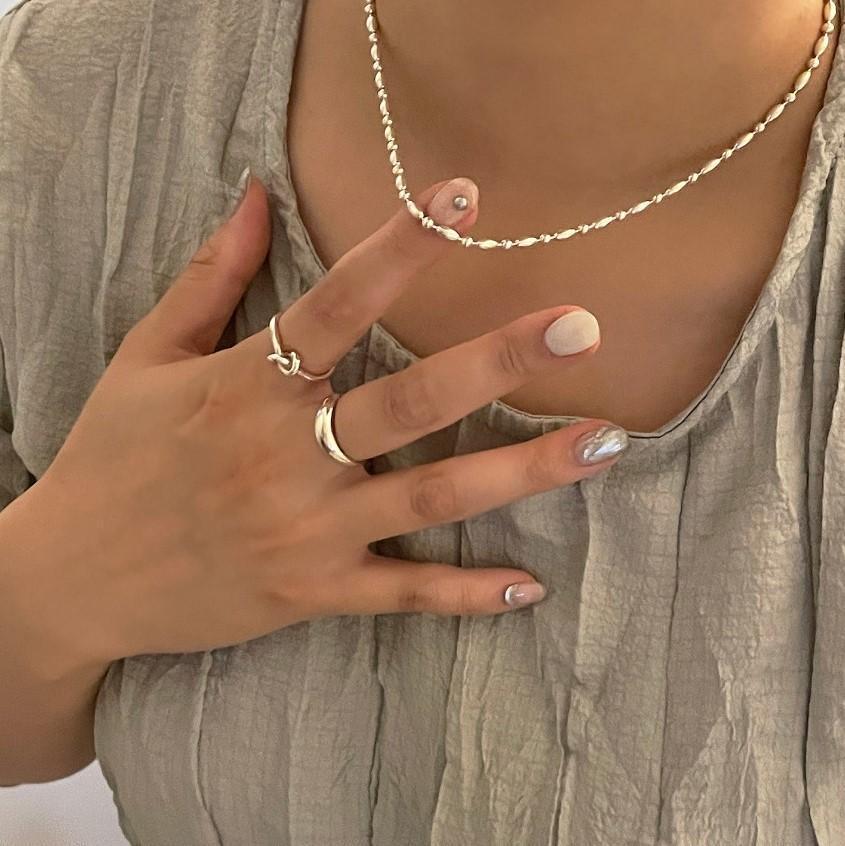 1 Piece Quantity 925 Sterling Silver Plating Solid Color Necklace