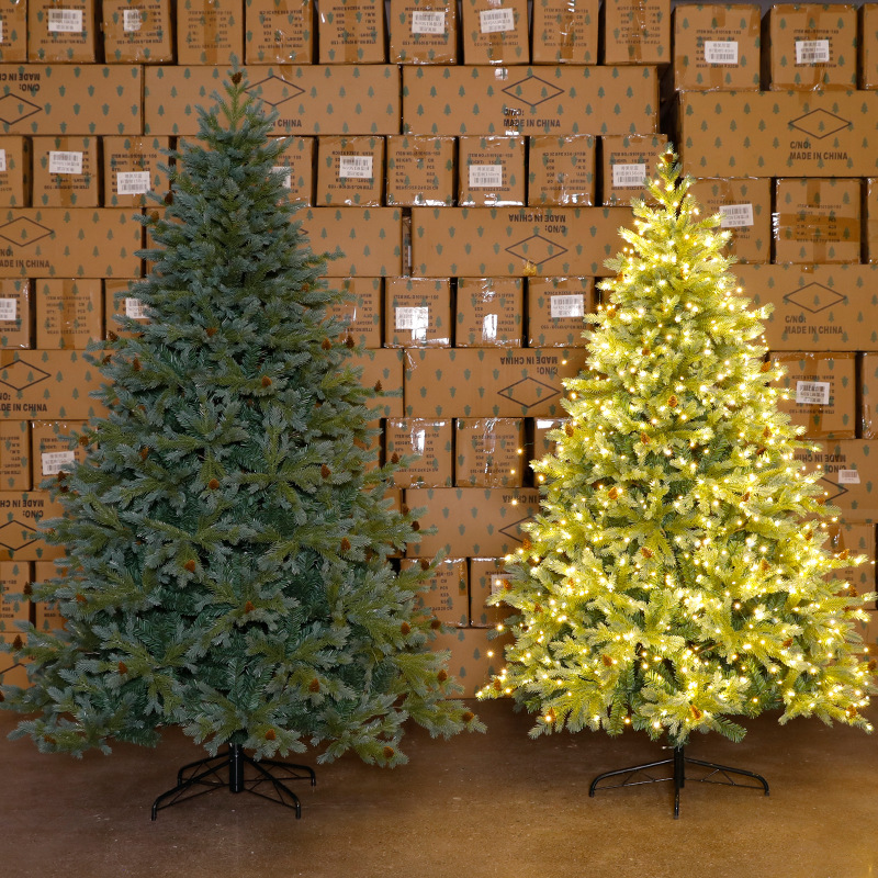 Nuevo árbol automático transfronterizo gran árbol de Navidad doméstico DIY decoraciones de Navidad hechas a mano gran escenario