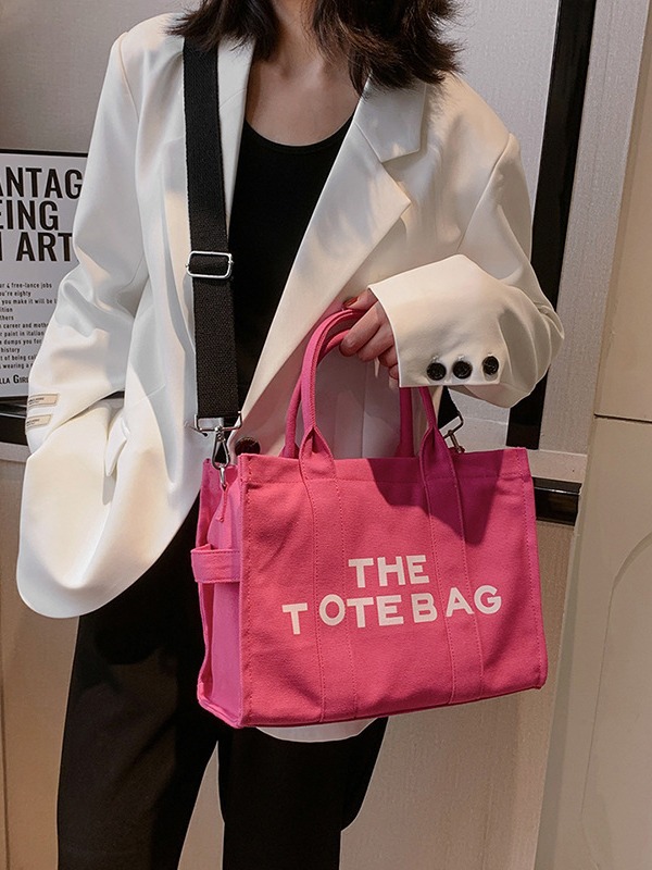 Bolso de mano para mujer, nuevo bolso práctico de lona con nudo transfronterizo, de gran capacidad, adecuado para el trabajo y los desplazamientos, se puede llevar como bolso de hombro o bandolera.