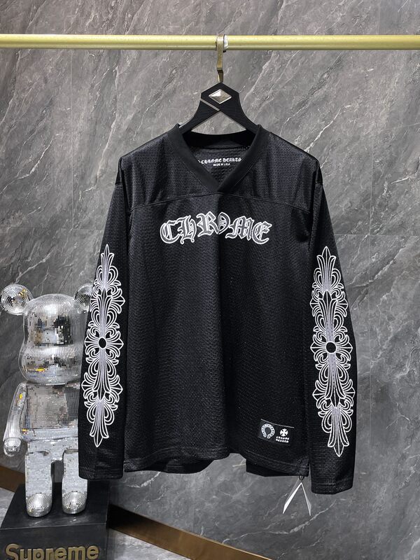 貿易クロスボーダーCHクロウ春夏新作サンスクリットフラワーアームホッケーユニフォーム長袖Tシャツカップルスタイルワンピース|undefined