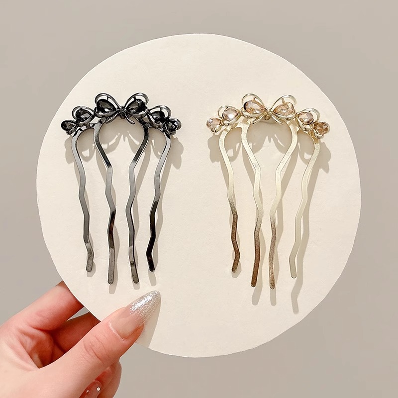 Ballhead Hair Fixed Art 2025 nuevo estilo de alto nivel de cuatro dientes pinzas de cabello pinzas de cabello estilo antiguo tocado
