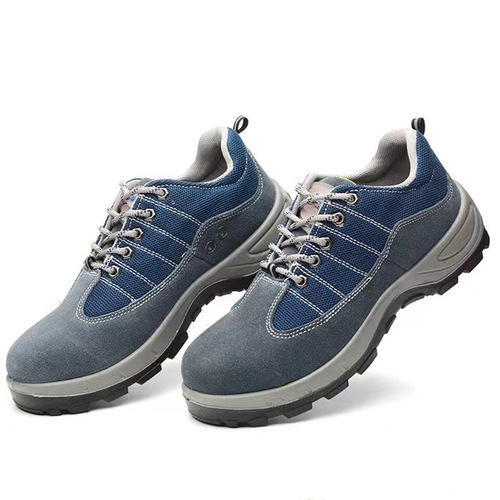 Safety breathable shoes, genuine leather safety shoes, anti-crushing and anti-puncture, wear-resistant safety protection cowhide casual safety shoes 