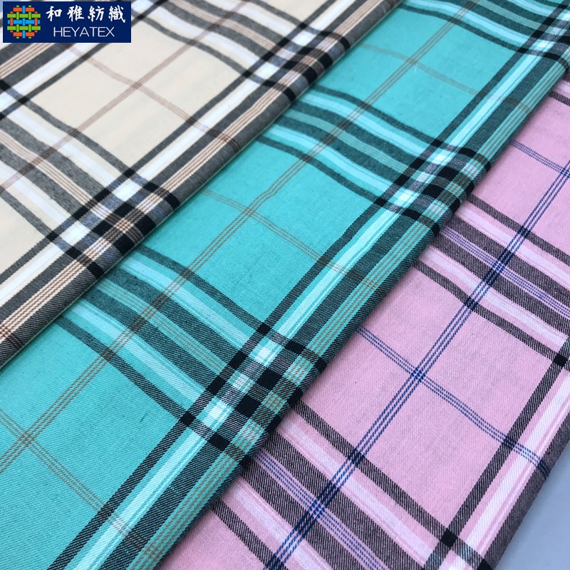 现货21支色织磨毛彩格棉布 秋冬衬衫服装家居靠垫抱枕面料