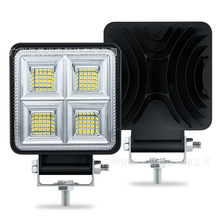 现货供应 新款大视野4寸方形64LED192W工作灯越野车射灯led倒车灯