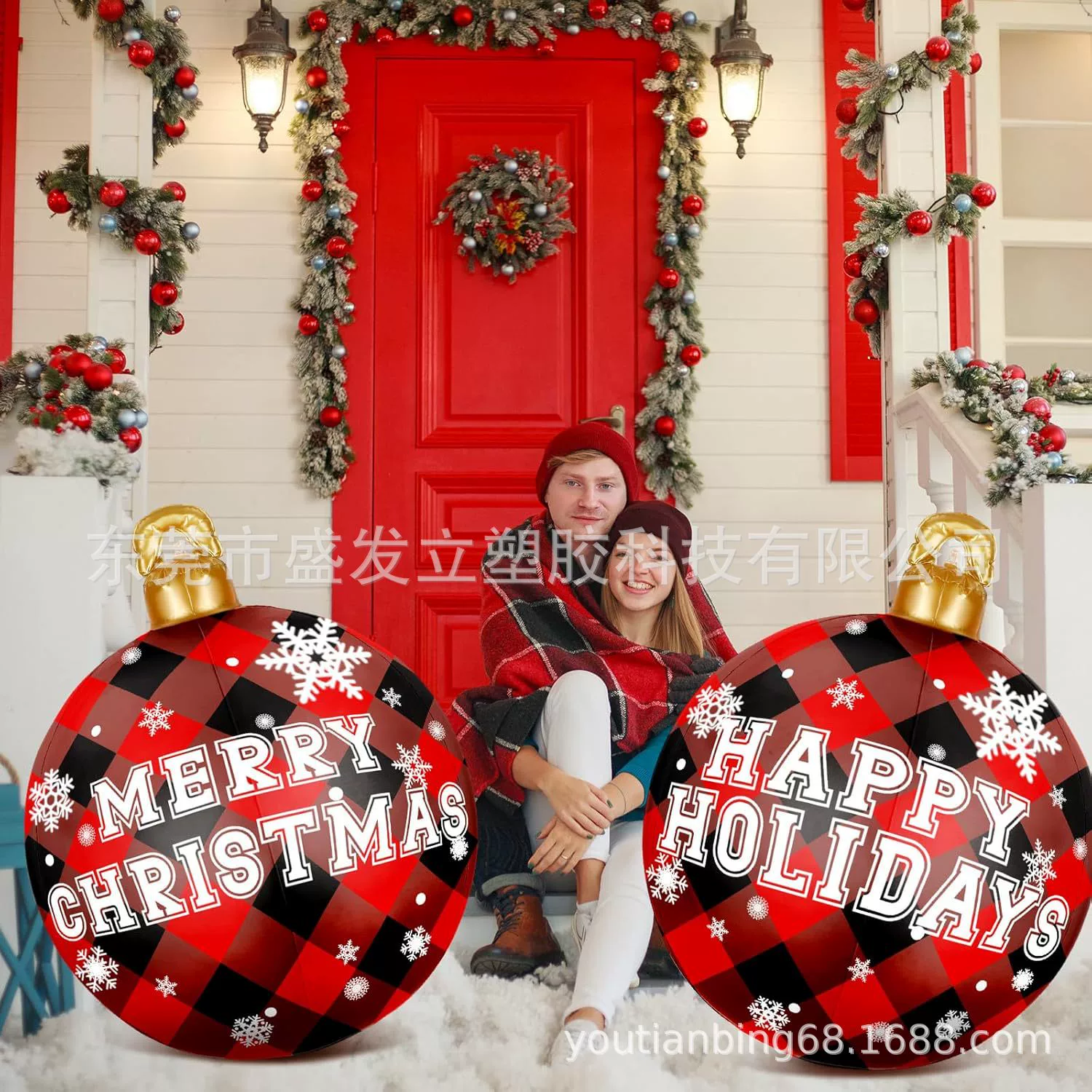 Надувной клетчатый рождественский шар, Хэллоуин, фонарь, шар, украшение, уличный двор, сад, композиция, атмосфера, надувной свет